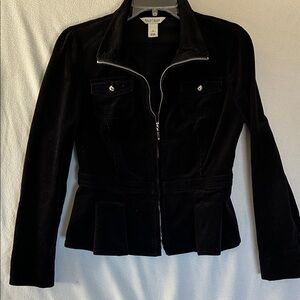 White House Black Market Corduroy Peplum Jacket